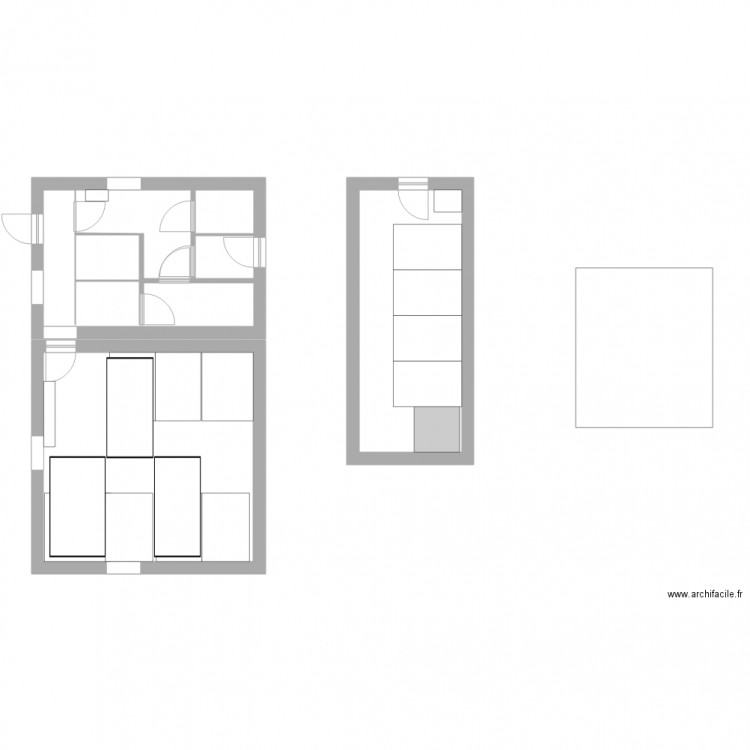 plan 1. Plan de 4 pièces et 70 m2