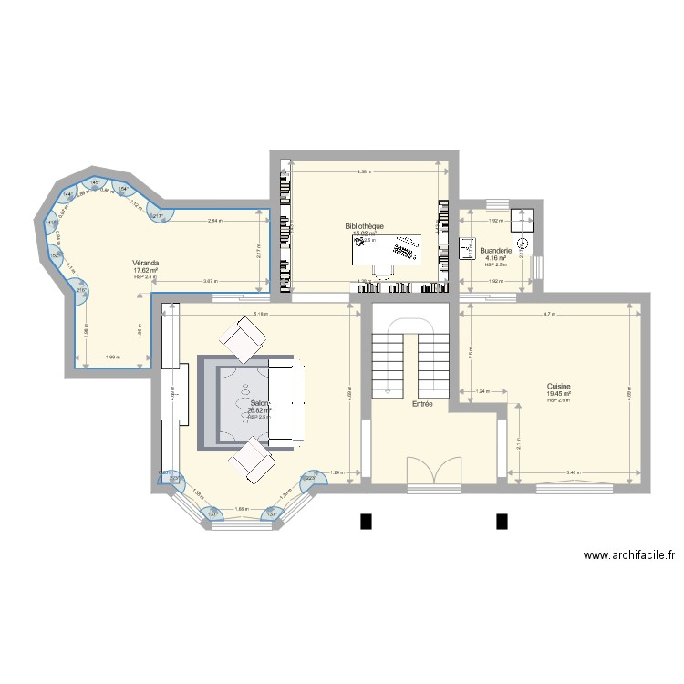 Manoir. Plan de 0 pièce et 0 m2