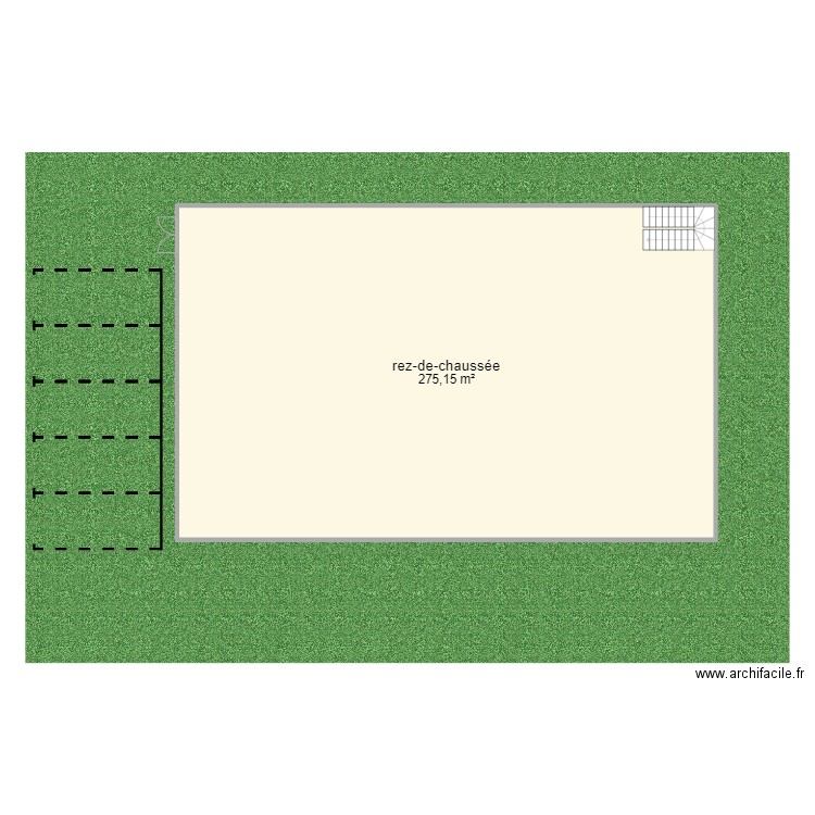 plan rdc. Plan de 1 pièce et 275 m2