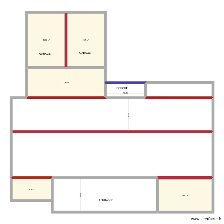 MAISON HAFID . Plan de 5 pièces et 70 m2