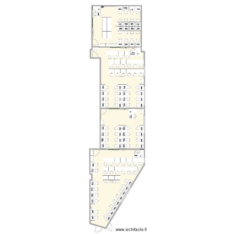 Batiment C Modif banc 2 personnes. Plan de 4 pièces et 269 m2