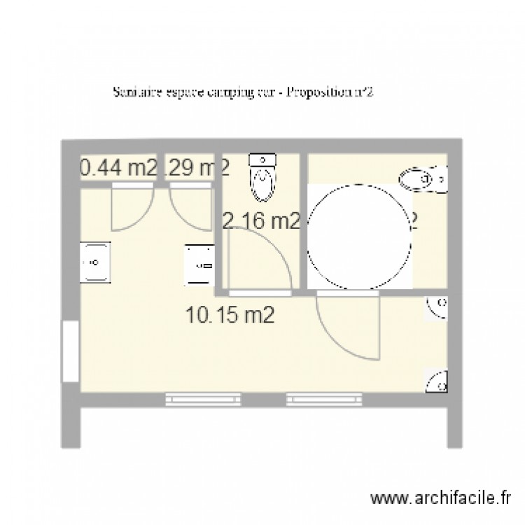 18 01 11 Sanitaires  Espace Camping Solution n 1. Plan de 0 pièce et 0 m2