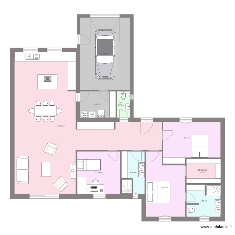 Maison 08 v2. Plan de 0 pièce et 0 m2