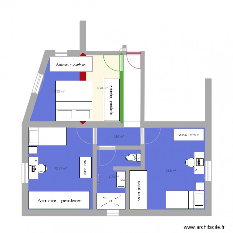 1er Agrandissement st med bis. Plan de 0 pièce et 0 m2