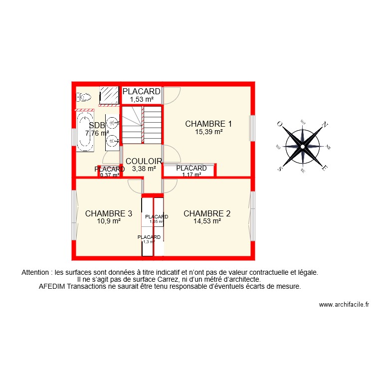 BI 6466 ETAGE 1. Plan de 0 pièce et 0 m2