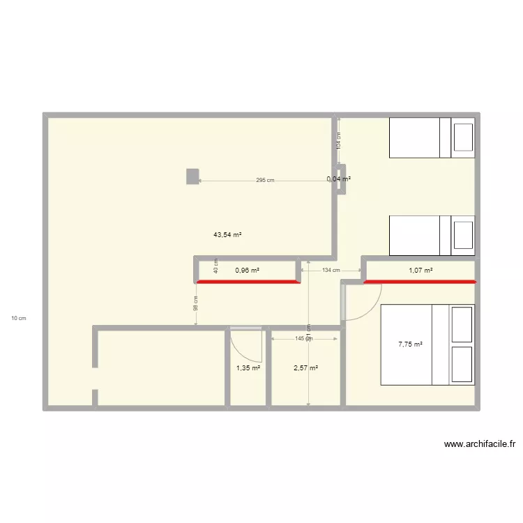 appart croix bosset. Plan de 