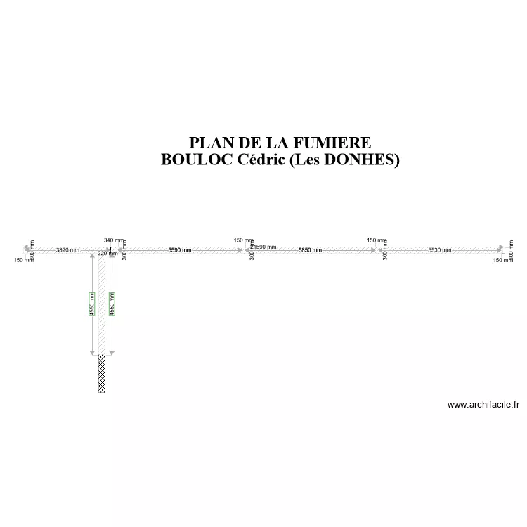 BOULOC AU DONHES BANCHE FUMIERE. Plan de BOULOC AU DONHES BANCHE FUMIERE. Plan de