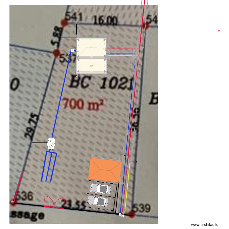 mofification plan de masse . Plan de 0 pièce et 0 m2