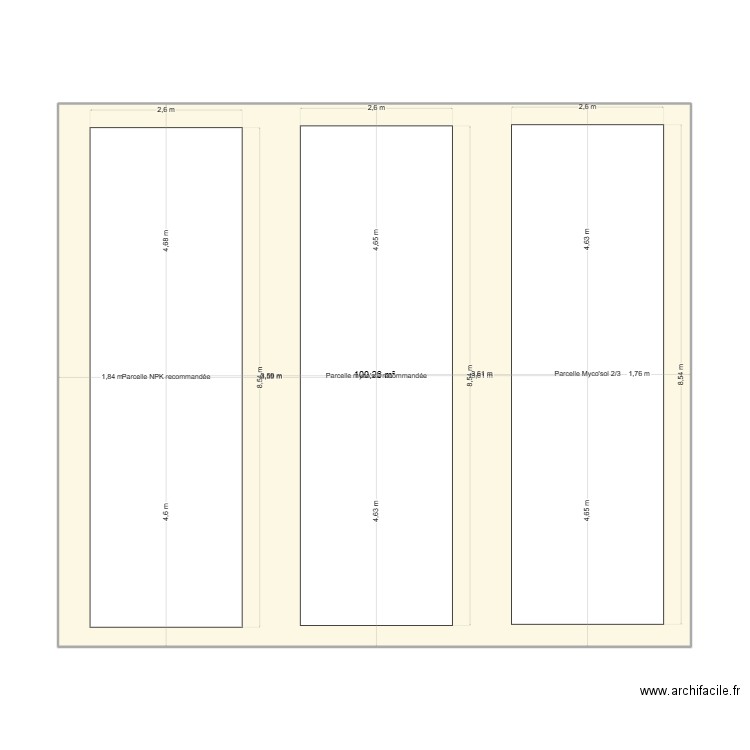parcelle pilote. Plan de 0 pièce et 0 m2