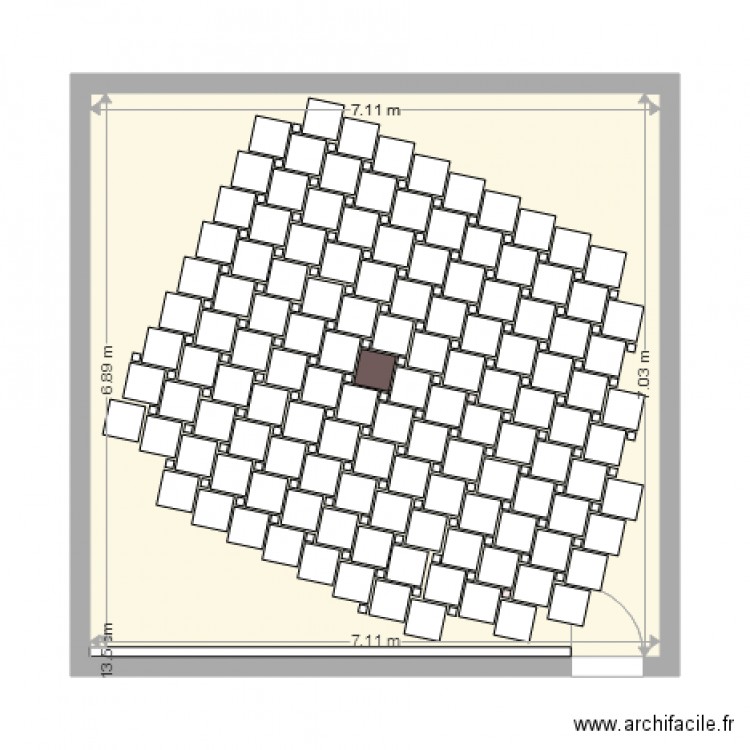 salle de cours menuiserie pose décalée . Plan de 0 pièce et 0 m2