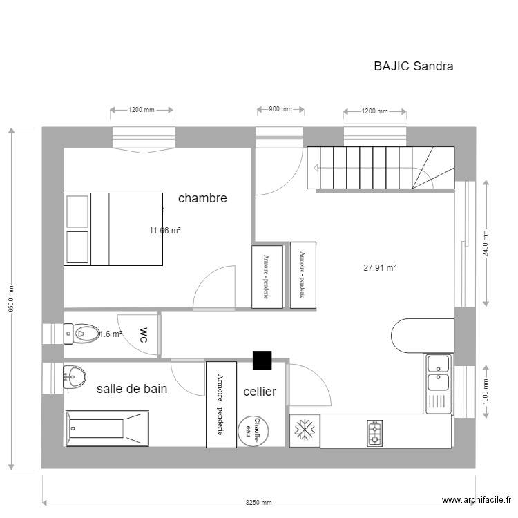 RdC Chambre SALON CUISINE 1. Plan de 0 pièce et 0 m2