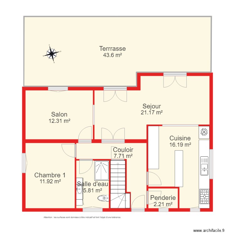 BI 2200 rdc non côté. Plan de 0 pièce et 0 m2