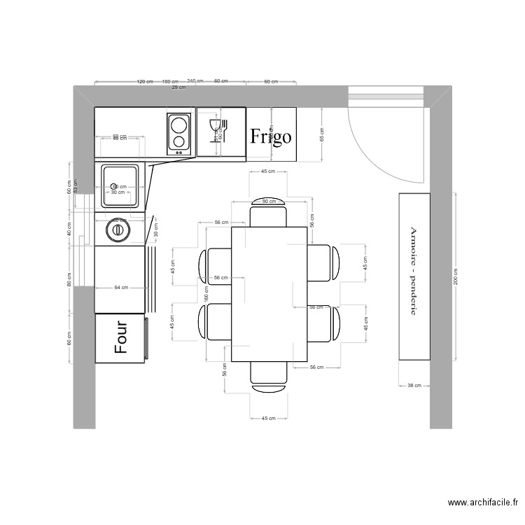 cuisine. Plan de 0 pièce et 0 m2