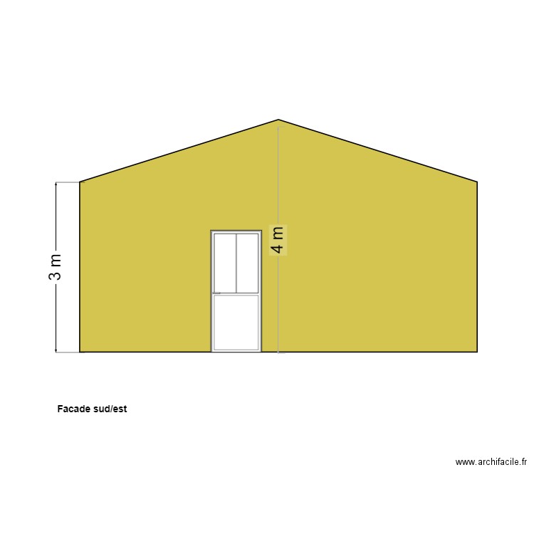 plan pignon sud:est. Plan de 0 pièce et 0 m2