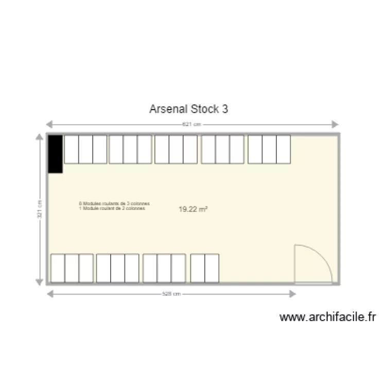Arsenal Stock 3. Plan de 