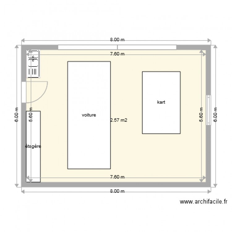 garage 48m2. Plan de 0 pièce et 0 m2
