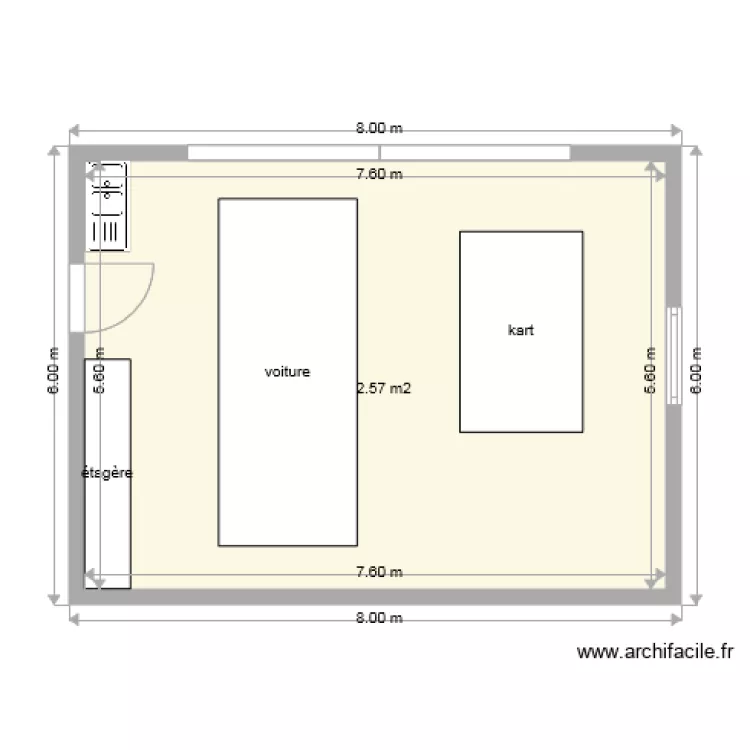 garage 48m2. Plan de 
