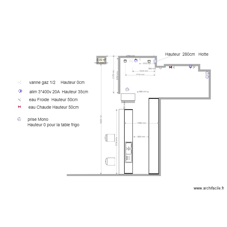 Fordon plan technique. Plan de 0 pièce et 0 m2