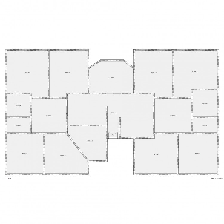 maison orientale. Plan de 0 pièce et 0 m2