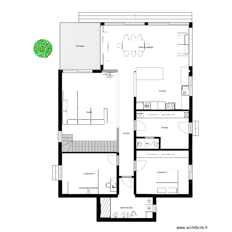 Plan maison Plan de cuques. Plan de 10 pièces et 145 m2