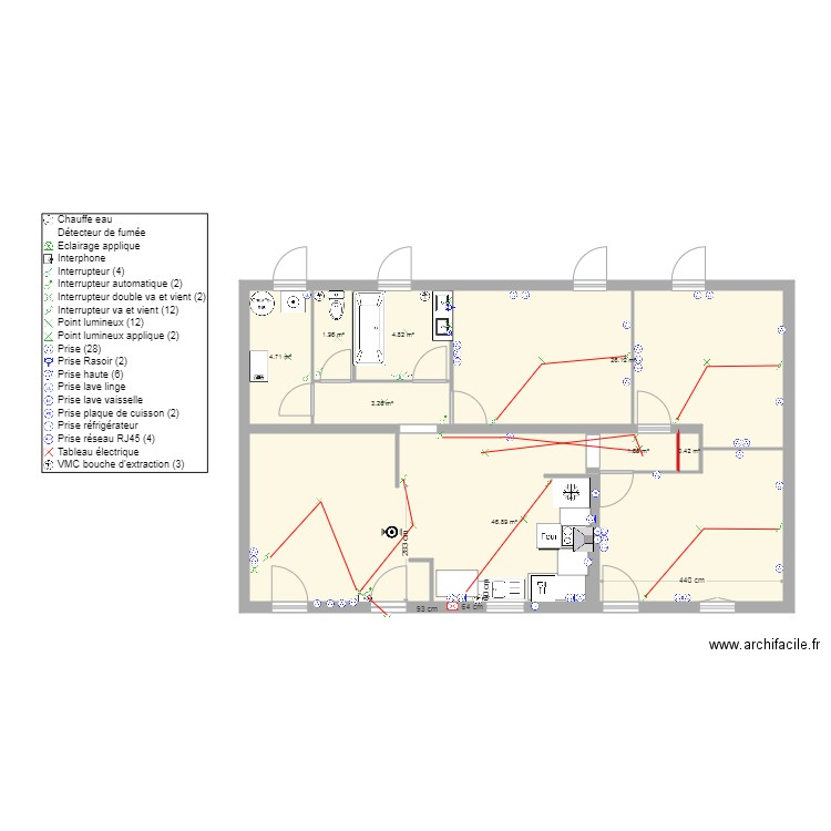 maison said plan electrique . Plan de 0 pièce et 0 m2