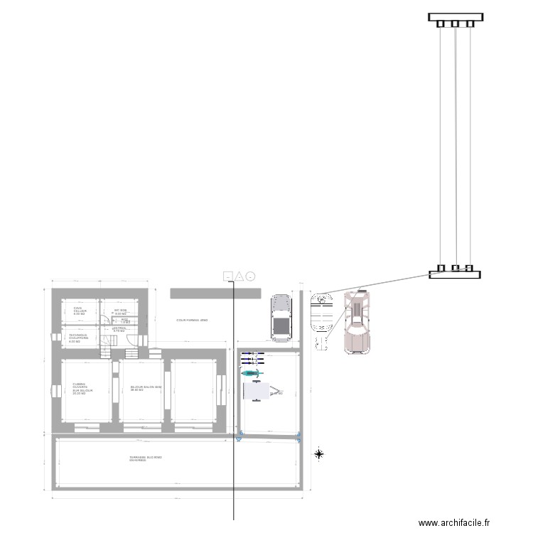 BERGERIE RDC PC 4. Plan de 7 pièces et 184 m2