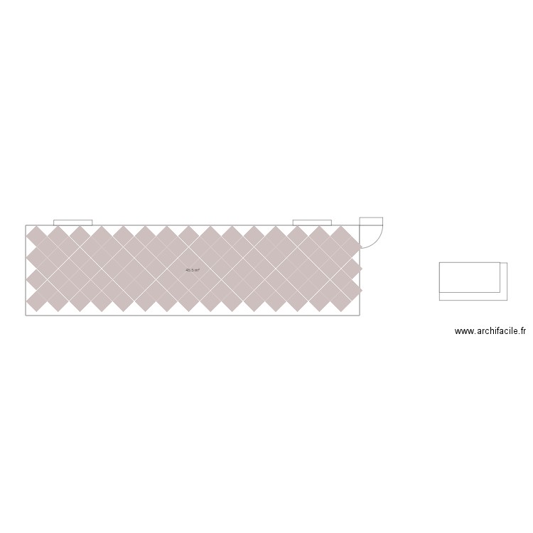 terrasse 60 60 diagonale. Plan de 0 pièce et 0 m2