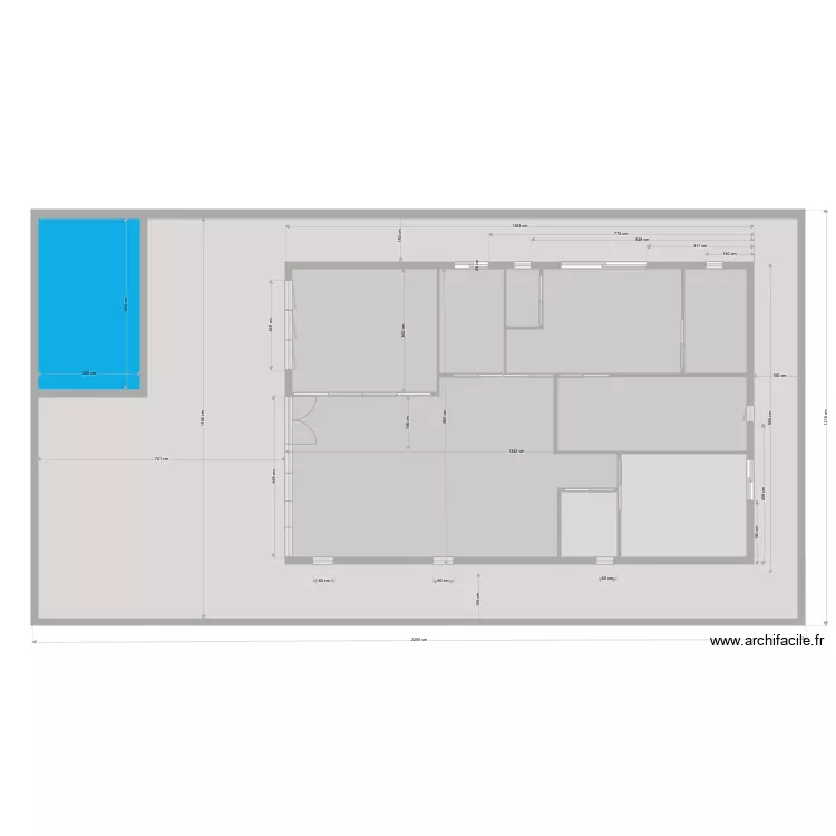 maison  porche 1m maconerie. Plan de 