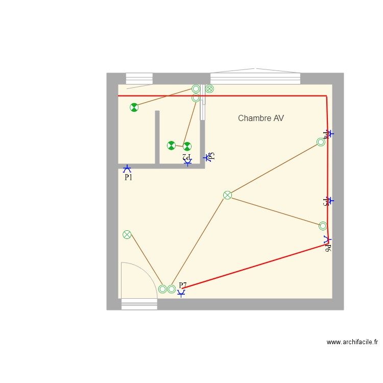 chambre AV. Plan de 0 pièce et 0 m2