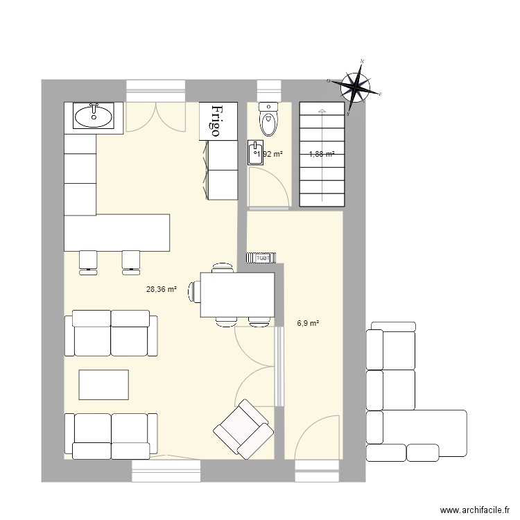 RDC maison Av. Plan de 0 pièce et 0 m2