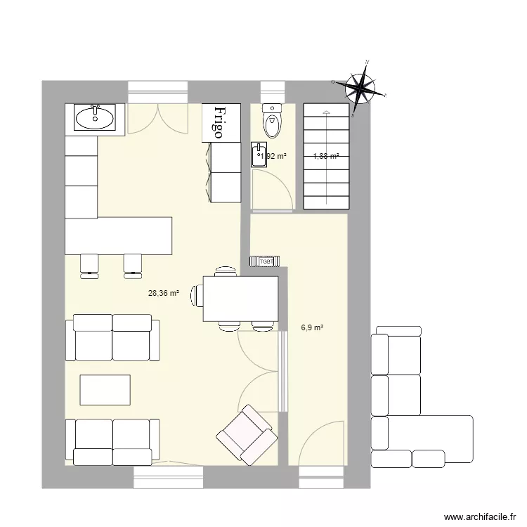 RDC maison Av. Plan de RDC maison Av. Plan de