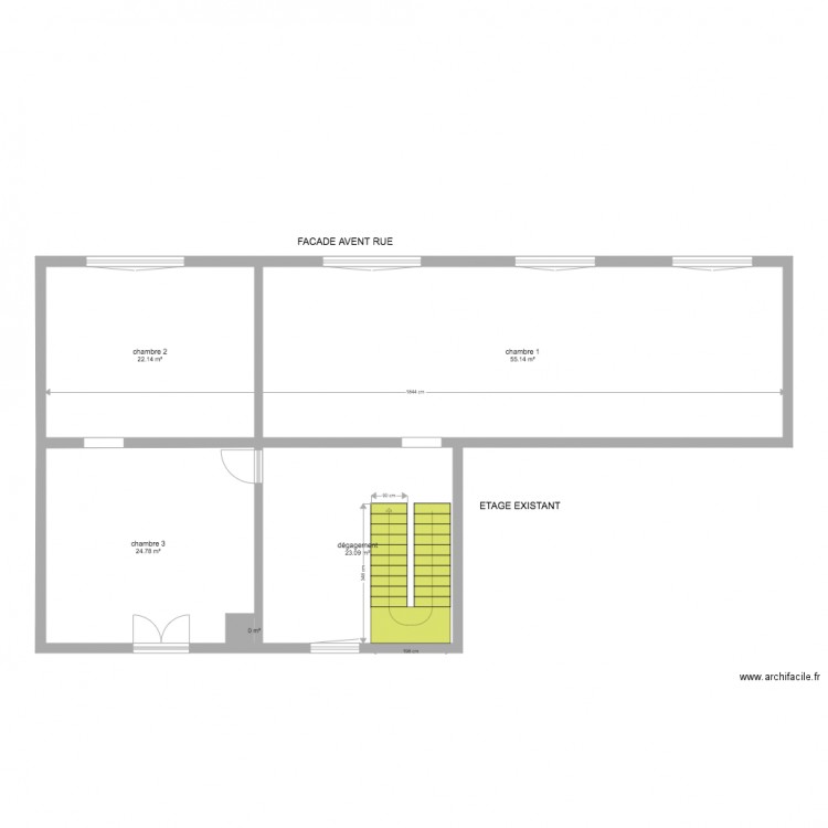 bouelem 1etage existant 2 A. Plan de 0 pièce et 0 m2