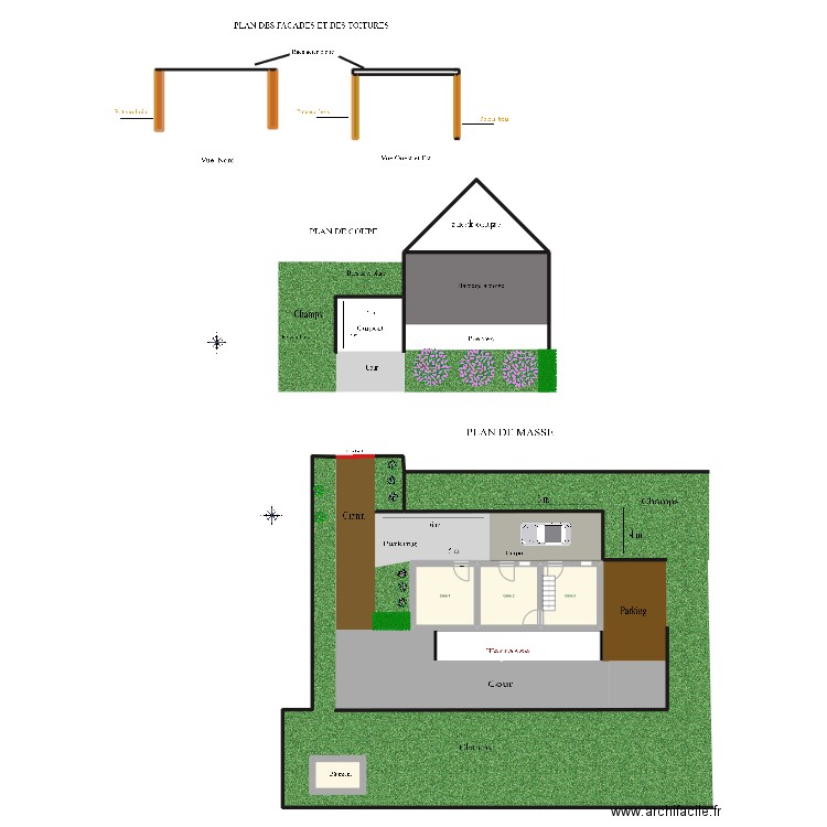 dp 1. Plan de 0 pièce et 0 m2