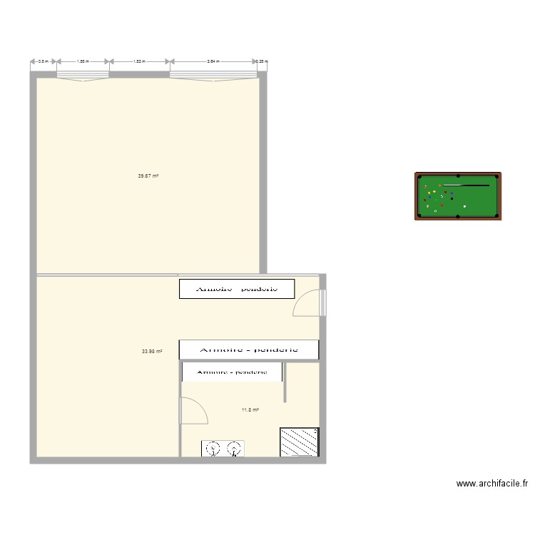 plan avec cote v1. Plan de 0 pièce et 0 m2