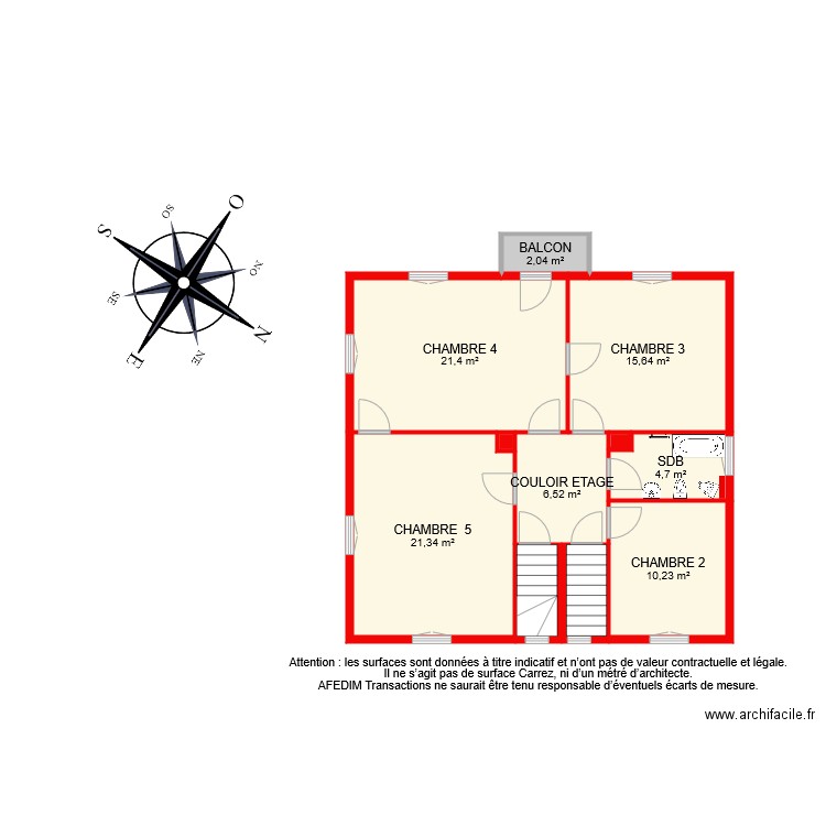 BI 6885 ETAGE. Plan de 11 pièces et 87 m2