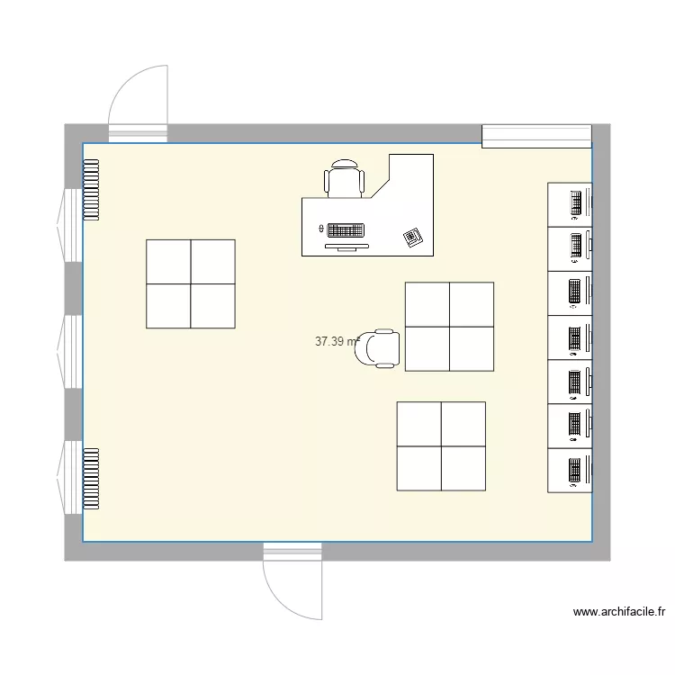 salle 1. Plan de 