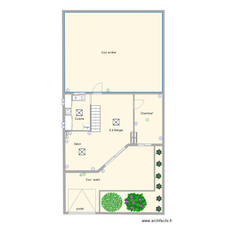 Plan RDC futur maison. Plan de 0 pièce et 0 m2