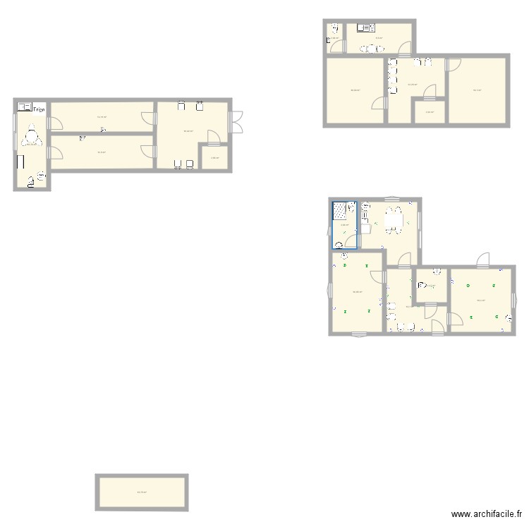 Cab. Plan de 18 pièces et 194 m2