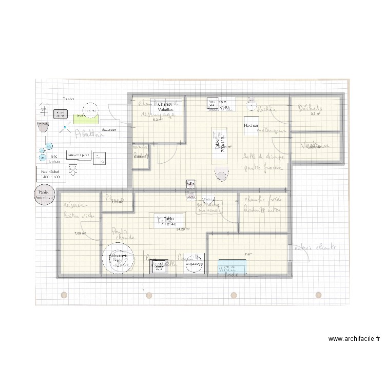 Haut Pouyet 001 Fond de plan. Plan de 0 pièce et 0 m2