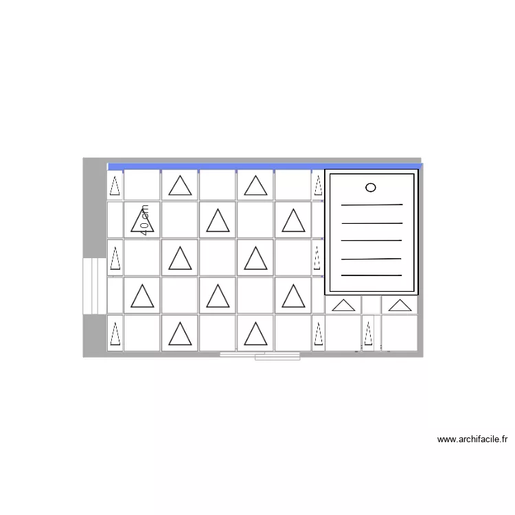 SalleBain 40x40. Plan de 