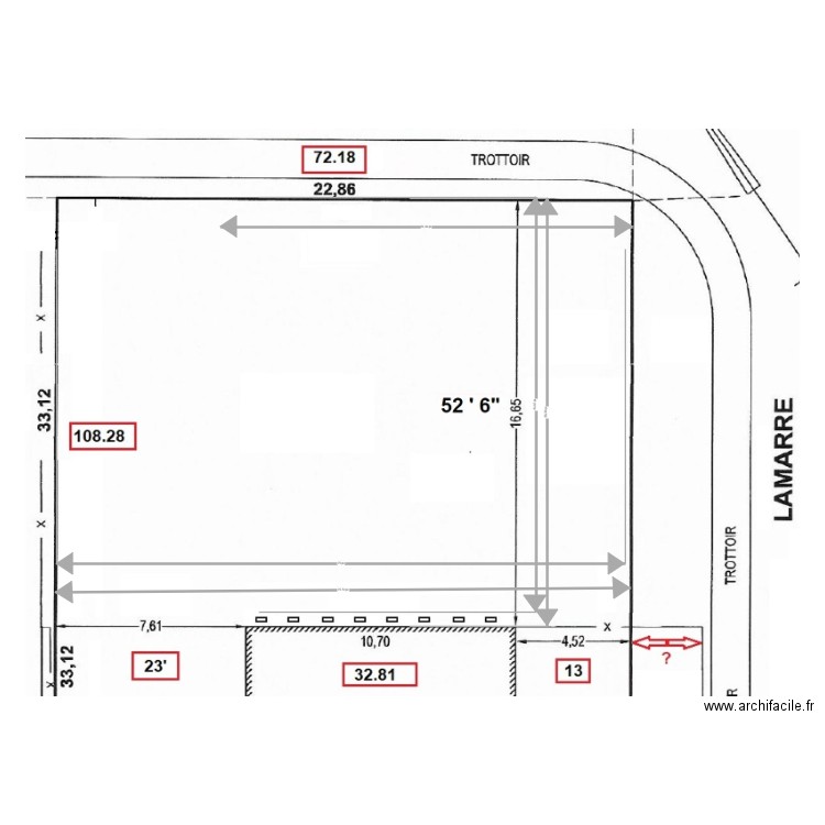 stationnement Lamarre. Plan de 0 pièce et 0 m2