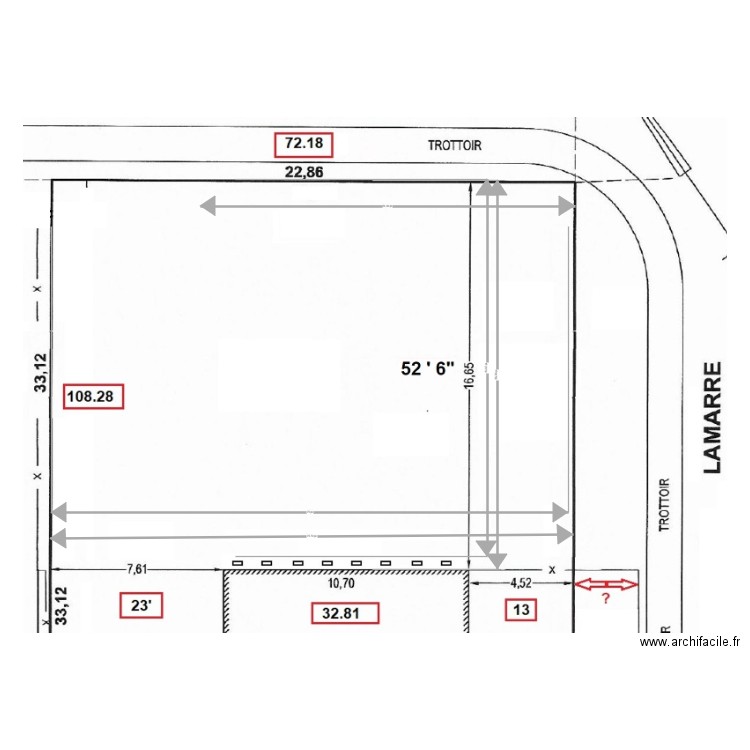 stationnement Lamarre. Plan de 0 pièce et 0 m2