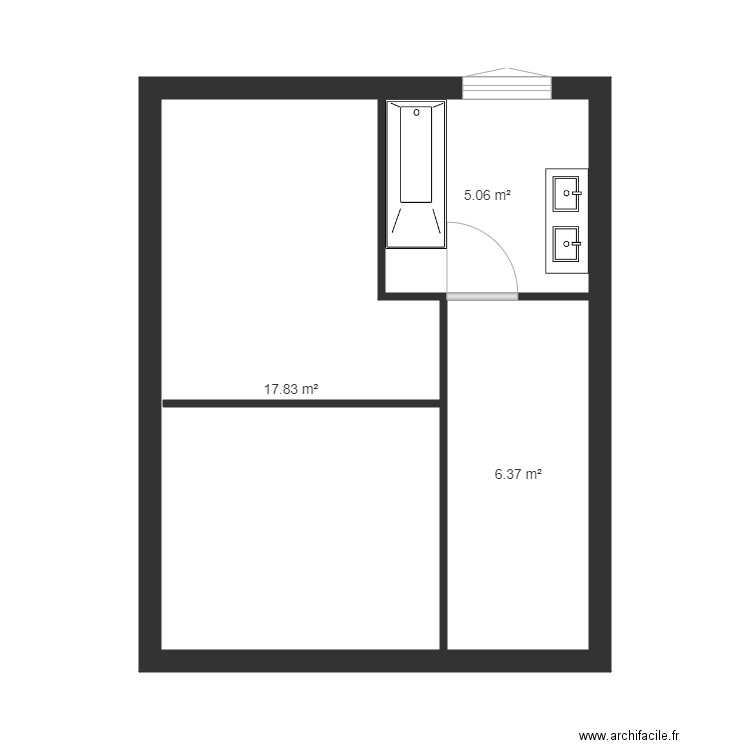 plan sdb madeleine . Plan de 0 pièce et 0 m2