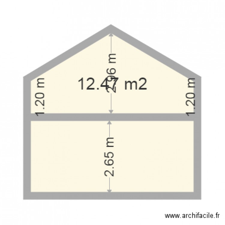 coupe chambre logère. Plan de 0 pièce et 0 m2