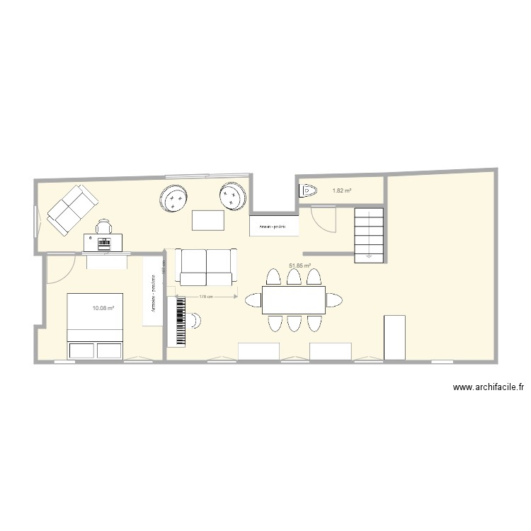 Etage 1bis. Plan de 0 pièce et 0 m2