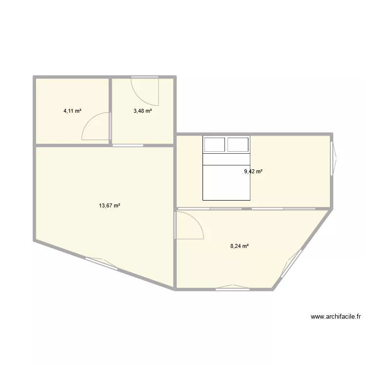 Appartement Rennes. Plan de 