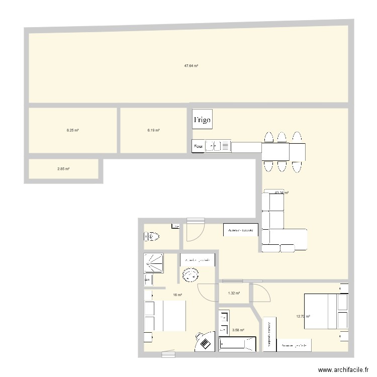 projet a. Plan de 0 pièce et 0 m2