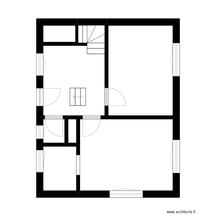 GOSSE JORDAN. Plan de 18 pièces et 198 m2