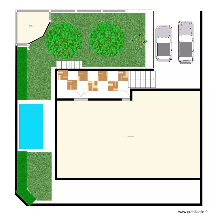 mur de cloture. Plan de 