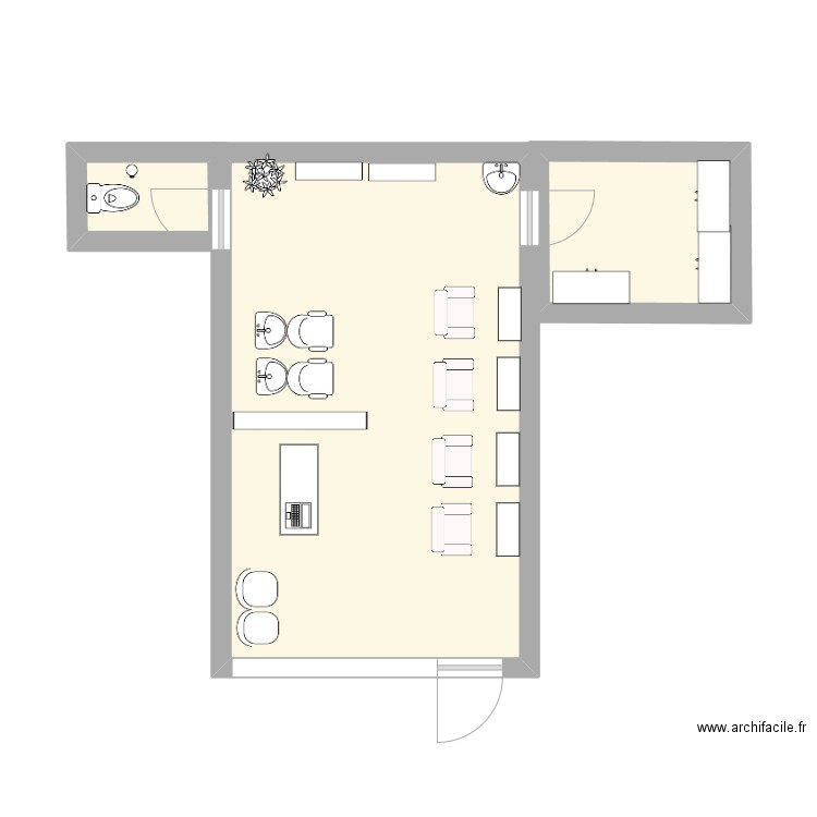 plan du salon. Plan de 3 pièces et 31 m2